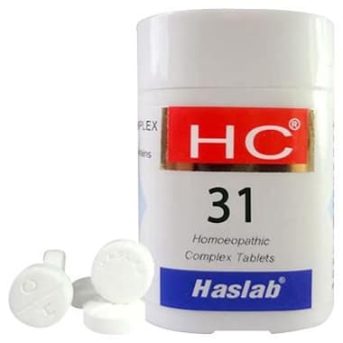 Haslab HC 31 Hypericum Complex Tablet bottle of 20 gm tablet