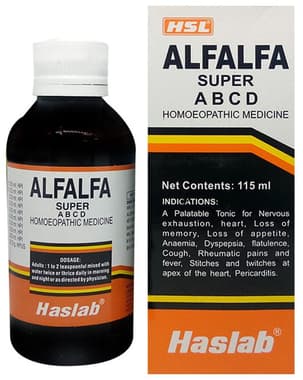 Haslab Alfalfa Super Tonic bottle of 115 ml tonic