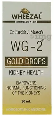 Wheezal WG2 Kidney Health Gold Drop bottle of 30 ml drop