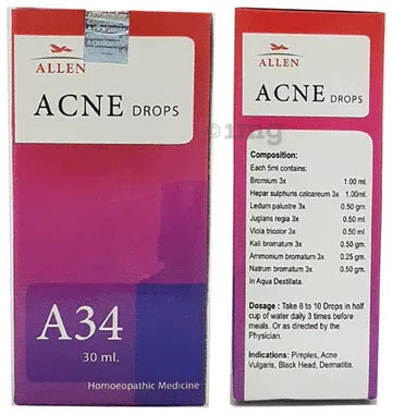 Allen A34 Acne Drop bottle of 30 ml drop
