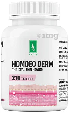 Adven Homoeo Derm Tablet bottle of 210 tablets