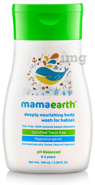 Mamaearth Deeply Nourishing Body Wash for Babies bottle of 100 ml body wash
