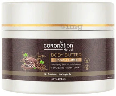 Coronation Herbal Cocoa and Coffee Body Butter (200gm Each) jar of 1 pack