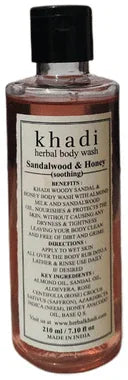 Khadi Herbal Body Wash Sandalwood & Honey Soothing bottle of 210 ml body wash