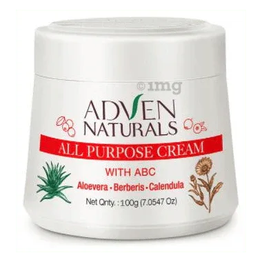 Adven Naturals All Purpose Cream jar of 100 gm cream