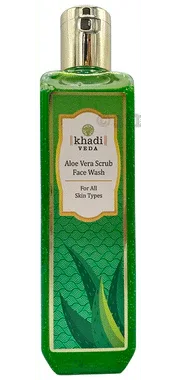 Khadi Veda Aloe Vera Scrub Face Wash bottle of 200 ml face wash