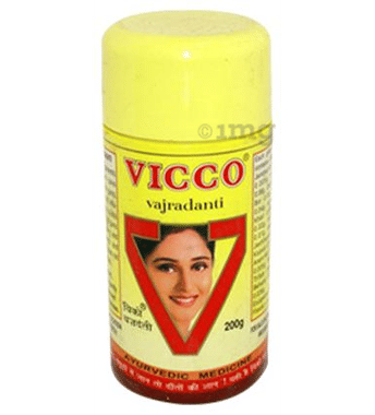 Vicco Vajradanti Tooth Powder | For Healthy Teeth & Gums bottle of 200 gm powder