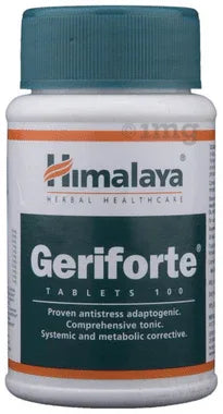 Himalaya Geriforte Tablet | Manages Stress & Metabolism bottle of 100 tablets