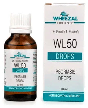 Wheezal WL50 Psoriasis Drop bottle of 30 ml drop