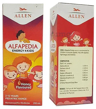 Allen Alfapedia Energy 4 Kids Syrup bottle of 200 ml syrup