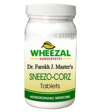 Wheezal Dr. Farokh J. Master's Sneezo-Corz Tablet bottle of 75 tablets