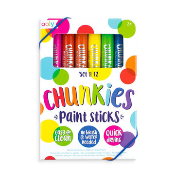 Vibrant Neon Chunkies Paint Sticks 12 Blendable Colors For Creative Fun