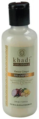 Khadi Shuddha Onion Ginger Shampoo bottle of 210 ml shampoo