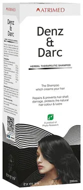 Atrimed Denz & Darc Herbal Therapeutic Shampoo bottle of 200 ml shampoo