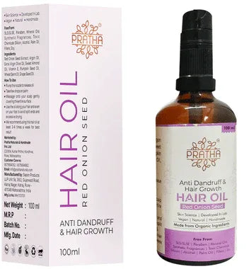 Pratha Red Onion Seed Hair Oil bottle of 100 ml oil