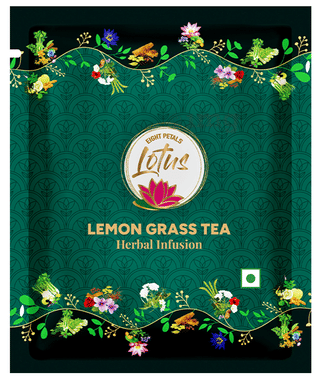 Eight Petals Lotus Lemongrass Tea Herbal Infusion Sachet box of 15 sachets