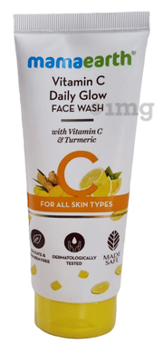 Mamaearth Vitamin C Face Wash for Healthy Skin | Paraben & SLS-Free | Face Care Product for All Skin Types tube of 100 ml face wash