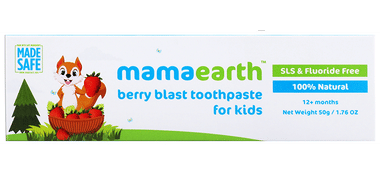 Mamaearth Toothpaste for Kids | Berry Blast 12+ Months tube of 50 gm toothpaste