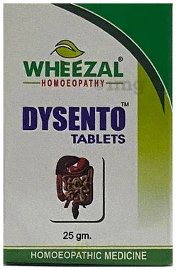 Wheezal Dysento Tablet bottle of 25 gm tablet
