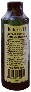 Khadi Herbal Hair Oil Amla & Brahmi bottle of 210 ml oil