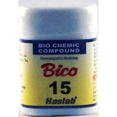 Haslab Bico 15 Biochemic Compound Tablet bottle of 20 gm tablet