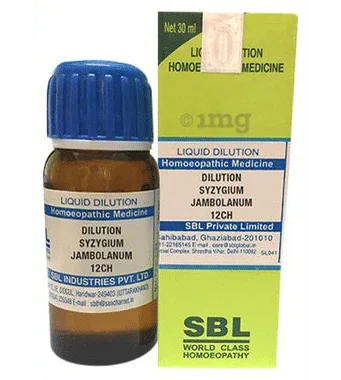 SBL Syzygium Jambolanum Dilution 12 CH bottle of 30 ml dilution