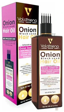 Volamena Onion Black Seed Hair Oil bottle of 100 ml oil