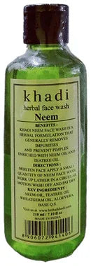 Khadi Herbal Face Wash Neem bottle of 210 ml face wash