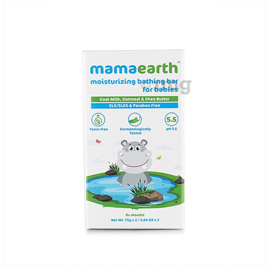 Mamaearth Moisturizing Bathing Bar for Babies (75gm Each) box of 2 soaps by Mamaearth – Shop authentic Mamaearth products. Free S/H Singapore, Dubai, Japan. Trusted since 2013, 50K+ orders