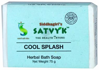 Satvyk Herbal Bath Soap Cool Splash box of 75 gm soap