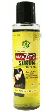Dr.Bhargav’s Amazing Sukun Hair Oil bottle of 120 ml oil