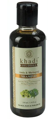 Khadi Shuddha Shampoo Amla and Bhringraj bottle of 210 ml shampoo