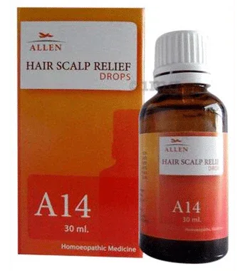 Allen A14 Hair Scalp Relief Drop bottle of 30 ml drop