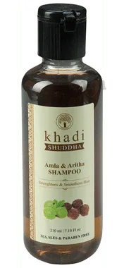 Khadi Shuddha Amla & Aritha Shampoo bottle of 210 ml shampoo