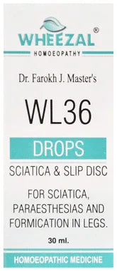 Wheezal WL36 Sciatica & Slip Disc Drop bottle of 30 ml drop