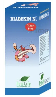 New Life Diabesin N Sugar Free Syrup bottle of 100 ml syrup