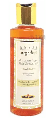 Khadi Meghdoot Moroccan Argan Hair Growth Oil bottle of 210 ml oil