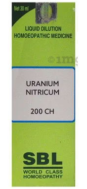 SBL Uranium Nitricum Dilution 200 CH bottle of 30 ml dilution