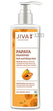 Jiva Papaya Shampoo bottle of 200 ml shampoo