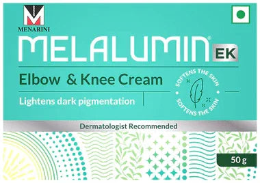Melalumin Elbow & Knee Cream jar of 50 gm cream