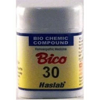 Haslab Bico 30 Biochemic Compound Tablet bottle of 20 gm tablet