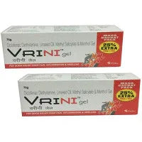 2 x  Vrinda Vrini Pain Relief Gel For Men & Women - Fast Pain Relief Gel - Quick Relief From Pain, Inflamation & Swelling (75g)