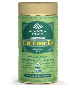 Organic India Tulsi Green Tea 100g Tin – Metabolism & Immunity