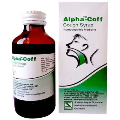 2 x Willmar Schwabe India Alpha Coff (Cough Syrup) (100ml) each