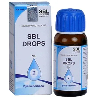 2 x SBL Drops No 2 Dysmenorrhoea 30ml each