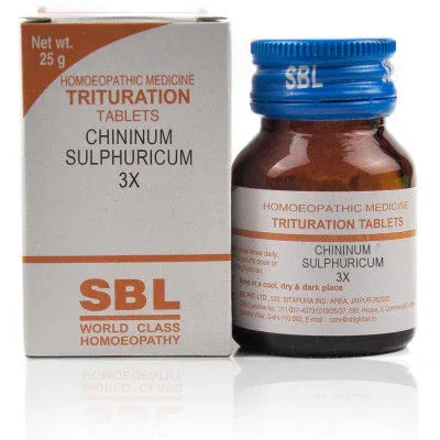2 x SBL Chininum Sulphuricum 3X 25gms each