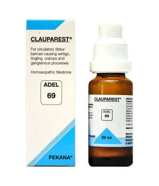 Adel 69 Clauparest Drops 20ml – Circulation, Vertigo & Cramps